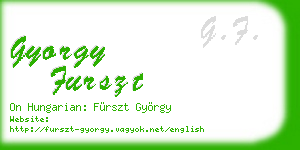 gyorgy furszt business card