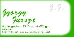 gyorgy furszt business card